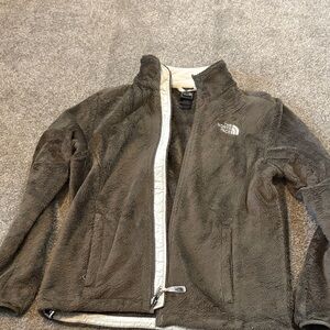 The North Face Plush Full-Zip Fleece Jacket in brown soft warm women M